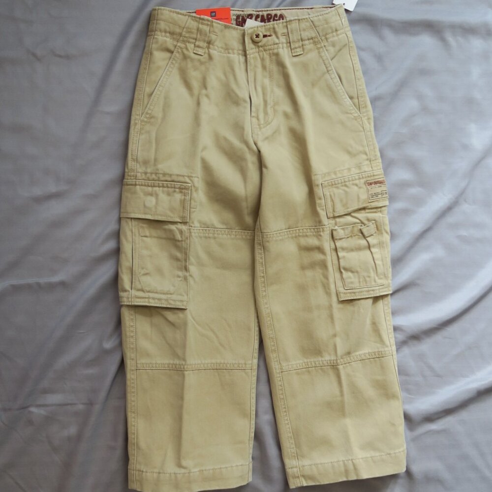 GAP Kids FLANNEL LINED Tan Cargo Pants Size 6 Regular NWT